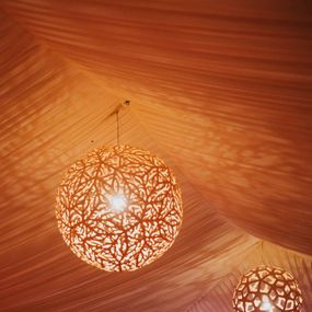 david trubridge Sola závesná lampa Ø 80 cm karamel, Obývacia izba / jedáleň, bambus, E27, 60W