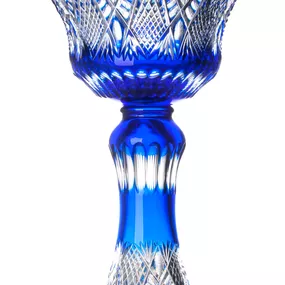 Krištáľová váza Gabriela, farba modrá, výška 455 mm