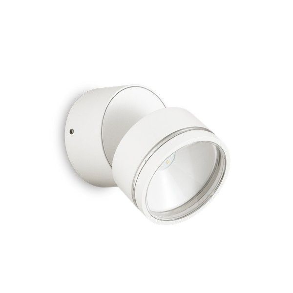 Ideal Lux 285481 OMEGA ROUND vonkajšie nástenné svietidlo LED D90mm 7W/650lm 4000K IP54 biela