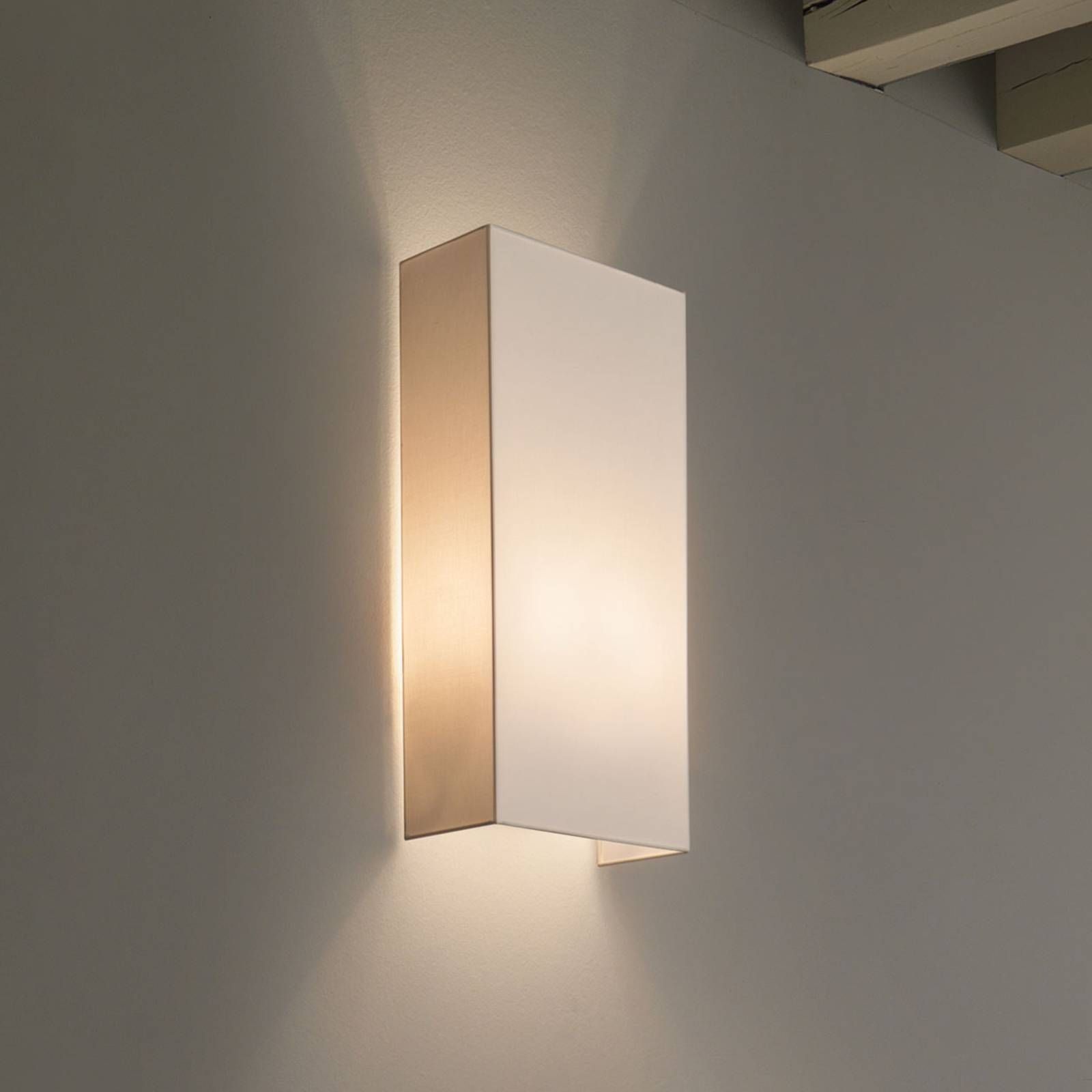 Modo Luce Rettangolo nástenné svetlo 40 slonovina, Obývacia izba / jedáleň, kov, látka, E27, 42W, L: 40 cm, K: 25cm