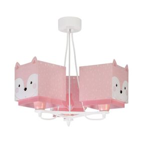 Dalber Detská závesná lampa Little Fox, 3-plameňová, Detská izba, plast, E27, 60W, K: 15cm