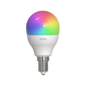 PRIOS Smart LED E14 kvapka 4, 9W WLAN matná tunable white, plast, hliník, E14, 4.9W, Energialuokka: F, P: 9 cm