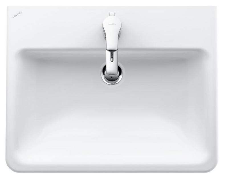 Laufen Pro S - Zápustné umývadlo, 560 mm x 440 mm, 1 otvor na batériu, s LCC, biela H8189634001041