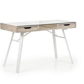 Halmar B33 PC stôl dub sonoma-biely