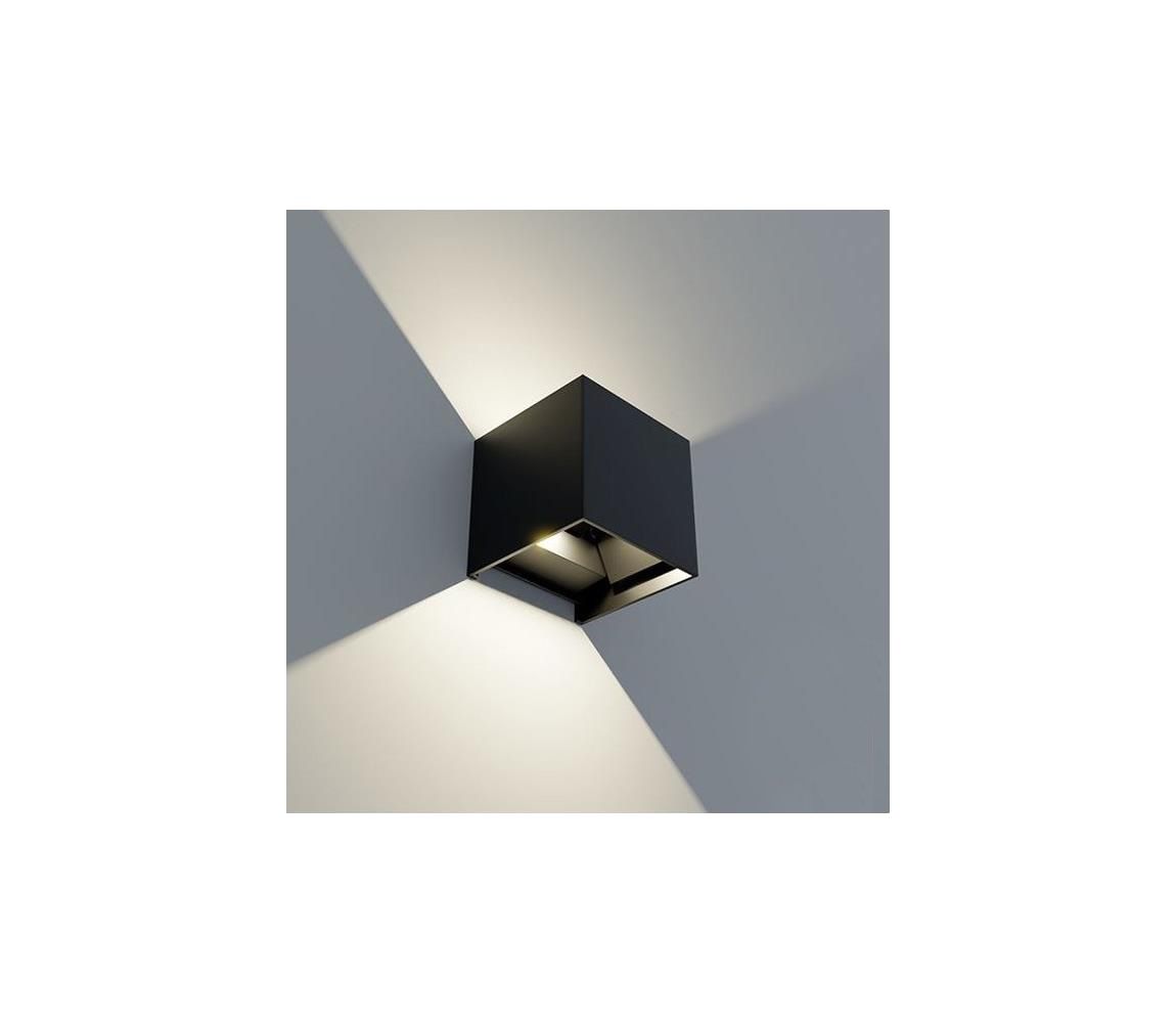 APLED - LED Vonkajšie nástenné svietidlo CUBE 2xLED/3W/230V IP65