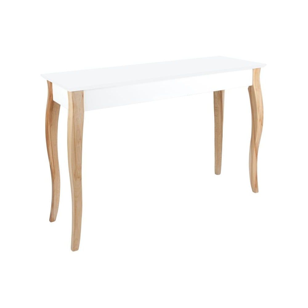 Biely toaletný stolík so zrkadlom Ragaba Dressing Table, dĺžka 105 cm