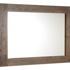 SAPHO - BRAND zrkadlo v drevenom ráme 1000x800mm, morený smrek BA056S