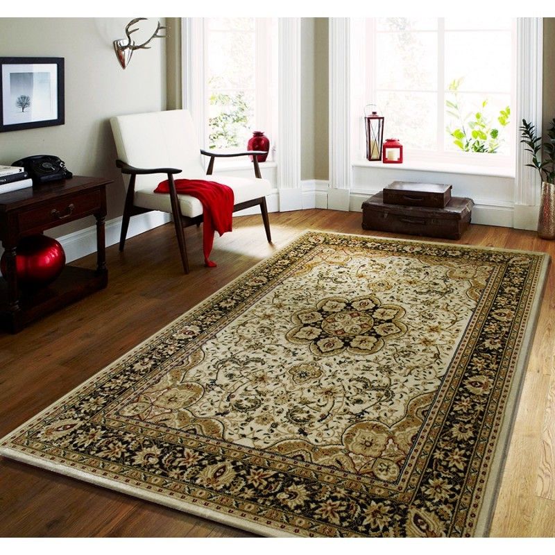 DomTextilu Krémový vintage koberec do spálne 17607-157606