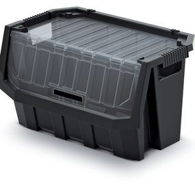 Plastový úložný box uzatvárateľný TRUKMAX PLUS čierny