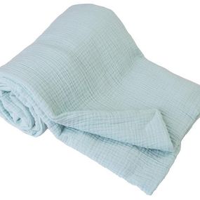 BABYMATEX Deka bavlnená Muslin svetlo tyrkysová 75x100 cm TB0370-33