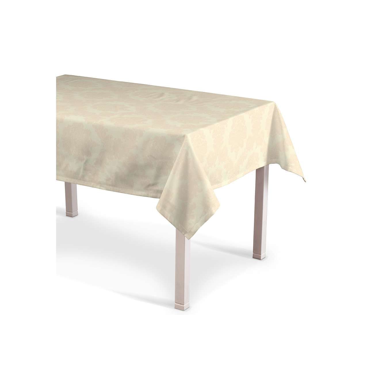 Dekoria Obrus na stôl obdĺžnikový, béžová tkanina s vytkaným ornamentom , 130 × 280 cm, Damasco, 613-01