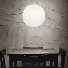 Ideallux Ideal Lux Carta závesná lampa vzhľad papiera Ø40cm, Obývacia izba / jedáleň, polykarbonát, kov, E27, 25W, K: 38cm