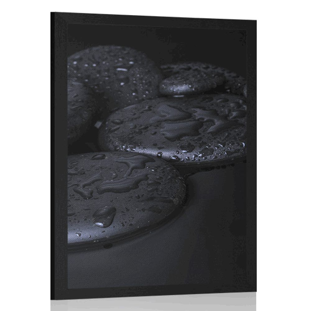 Plagát Zen kamene - 40x60 black