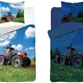 DomTextilu Fenomenálne detské svietiace posteľné obliečky z kolekcie FARM 2 časti: 1ks 140 cmx200 + 1ks 70 cmx80 Modrá 140 x 200 cm 39005-182936