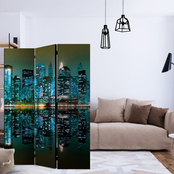 Artgeist Paraván - Gold reflections - NYC [Room Dividers]