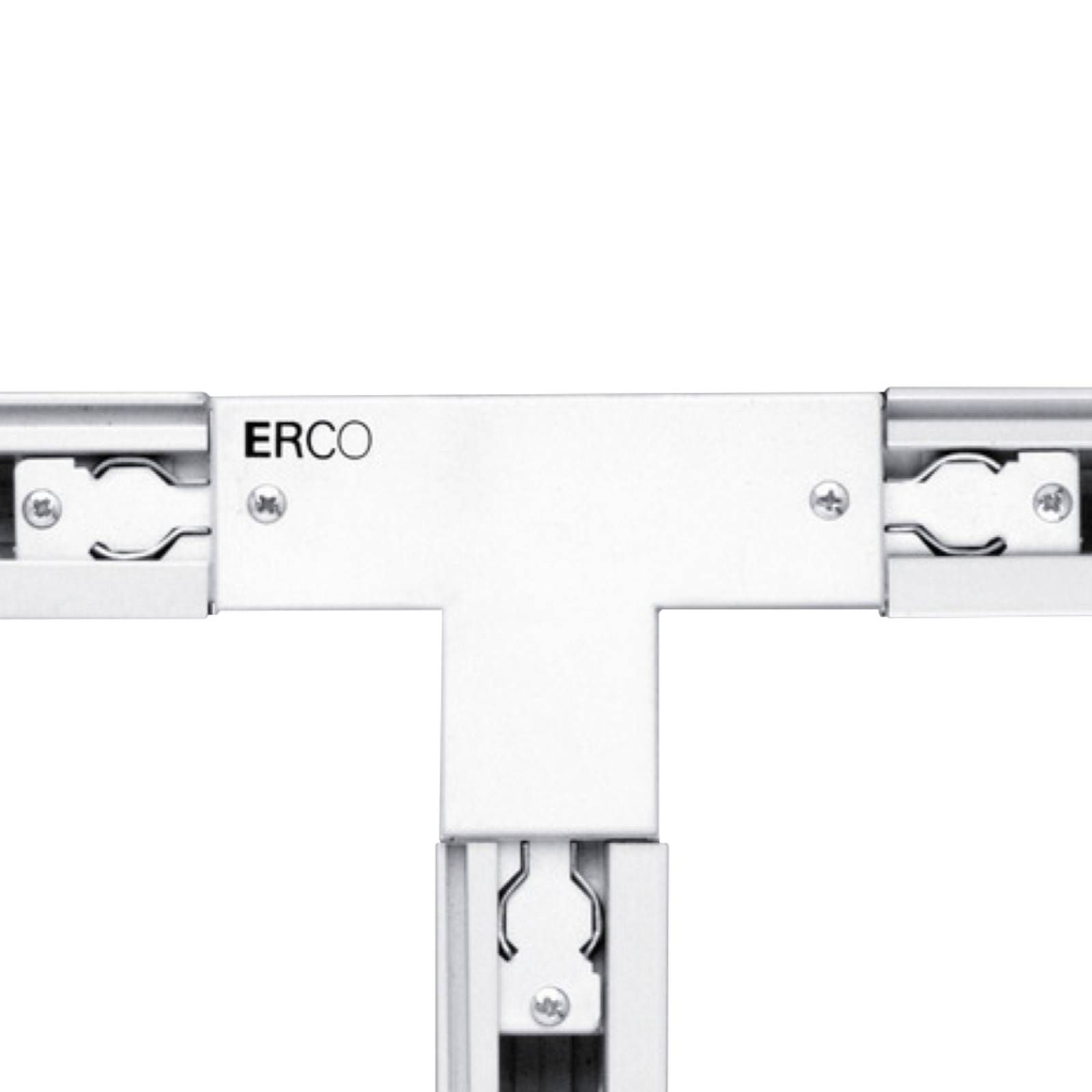 ERCO 3-fázový T-konektor vodič vľavo, biela, plast, P: 10 cm, L: 6.7 cm