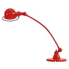 Jieldé Loft C6000 stolná lampa, zakrivená, červená, Pracovňa / Kancelária, hliník, oceľ, E27, 60W