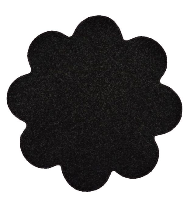 Vopi koberce Kvetinový koberec Eton čierny - 120x120 kvietok cm