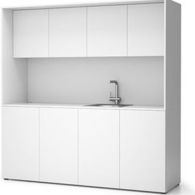 Kuchynka PLAN NIKA s drezom a batériou 1963 x 600 x 2000 mm biela pravé