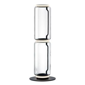 FLOS Noctambule 2 High Cylinders, small base, Obývacia izba / jedáleň, sklo, hliník, 27W, K: 111cm