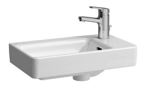 Laufen Pro S - Umývadielko, 480x280 mm, 1 otvor na batériu vpravo, biela H8159540001041