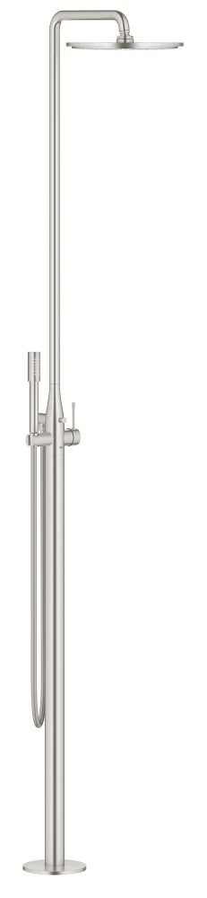 GROHE Essence - Voľne stojaci sprchový systém s pákovou batériu, supersteel 23741DC1
