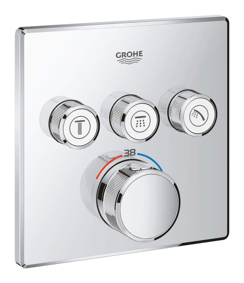 Grohe Grohtherm SmartControl - Termostatická batéria pod omietku, 3 ventily, chróm 29126000