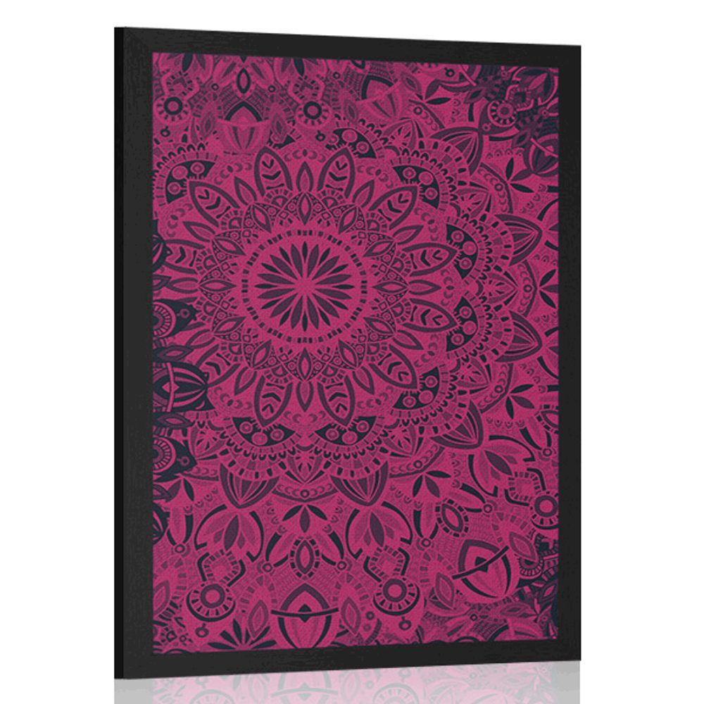 Plagát štýlová Mandala - 40x60 black