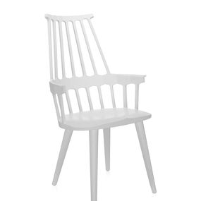 Kartell - Stolička Comback Wooden Legs, biela