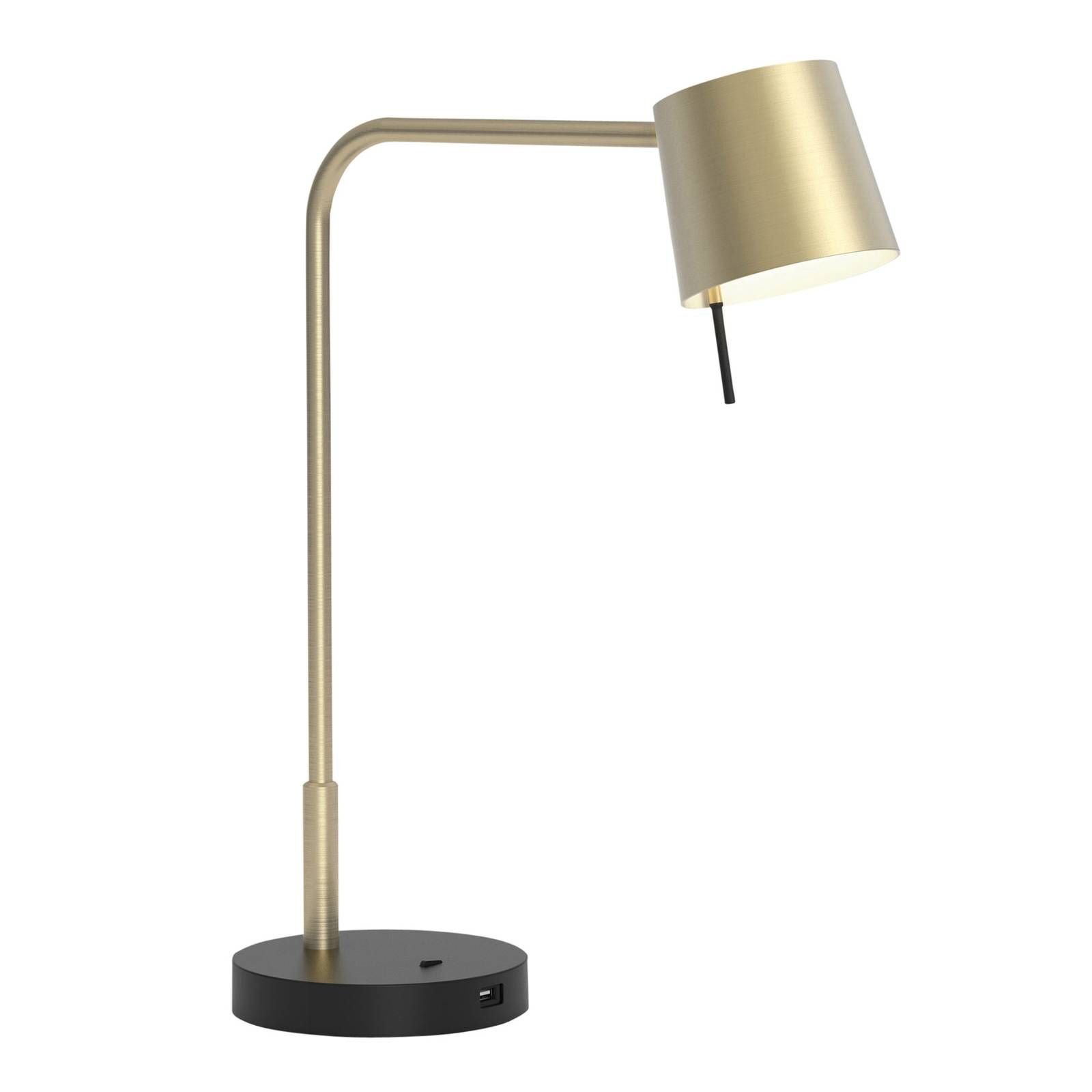 Astro Miura Desk USB stolná LED lampa zlatá matná, Pracovňa / Kancelária, ušľachtilá oceľ, 7.5W, L: 15 cm, K: 45.3cm