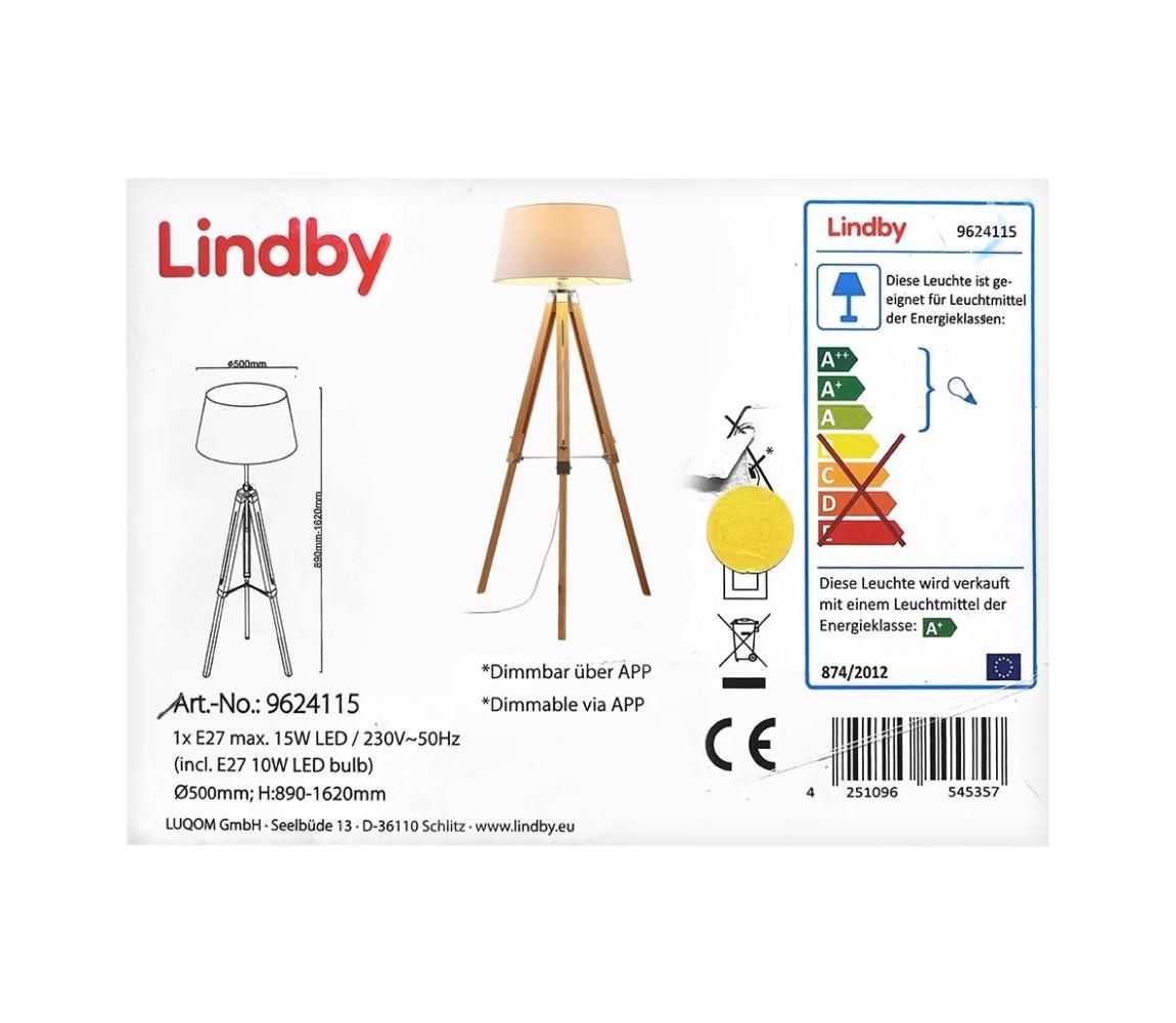 Lindby - Stojacia lampa ALESSA 1xE27/10W/230V