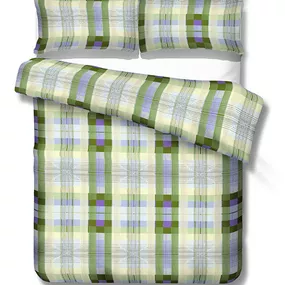 Saténové obliečky EDINBURG Green | 100% bavlnený satén | Zelená | 140x200 70x90