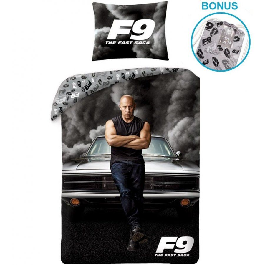 Halantex · Bavlnené posteľné obliečky Rýchlo a zbesilo F9 - Fast & Furious 9 - 100% bavlna - 70 x 90 cm + 140 x 200 cm