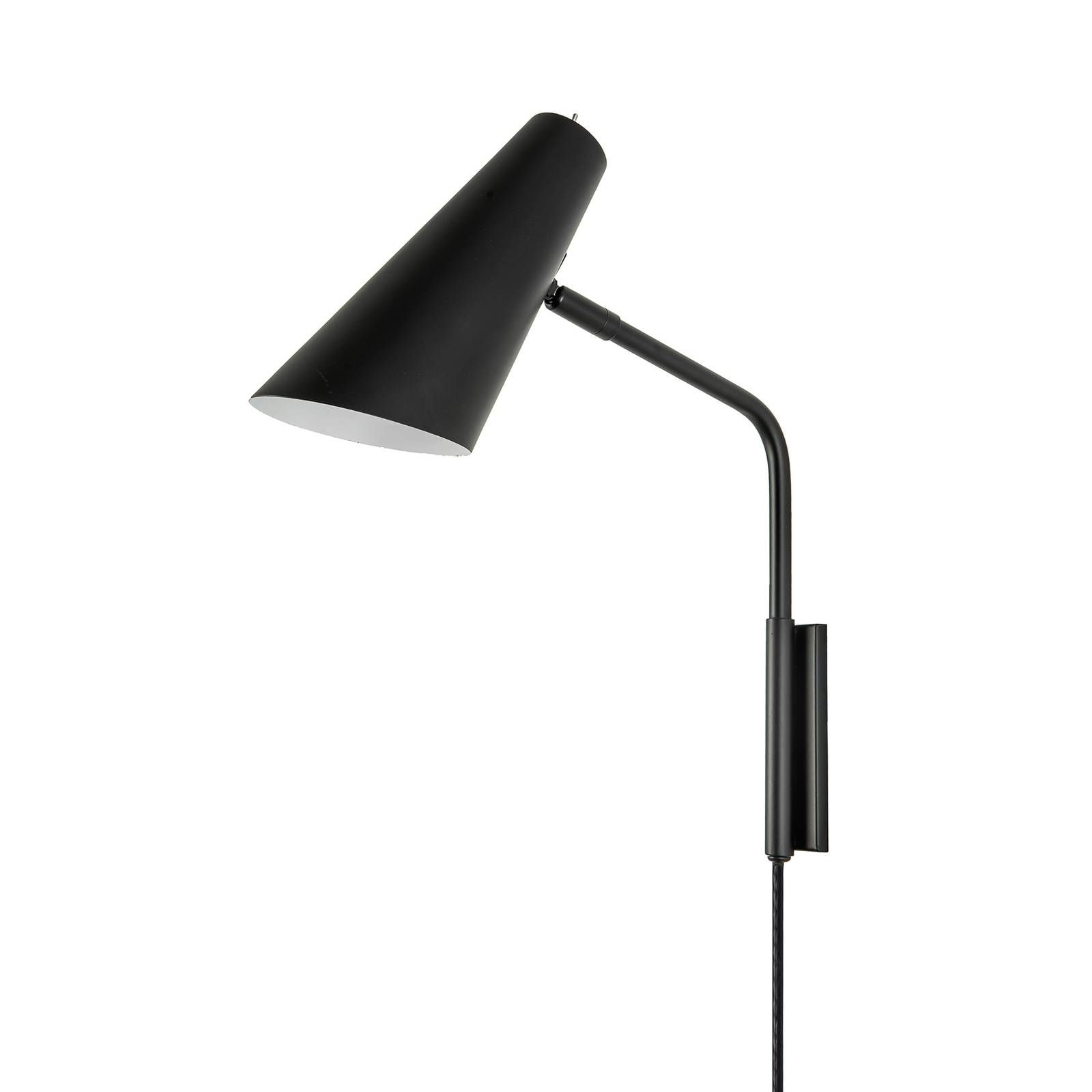 Dyberg Larsen Noa nástenné svietidlo, čierna, Obývacia izba / jedáleň, kov, GU10, 10W, L: 10 cm, K: 38cm