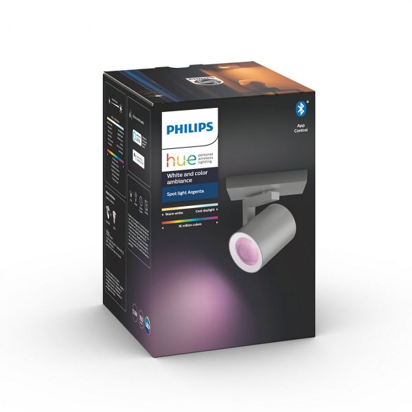 Philips Hue 50621/48 / P7 stropné bodové svietidlo Argenta 1x5,7W | 2000-6500K | RGB - Bluetooth, White and Color Ambiance