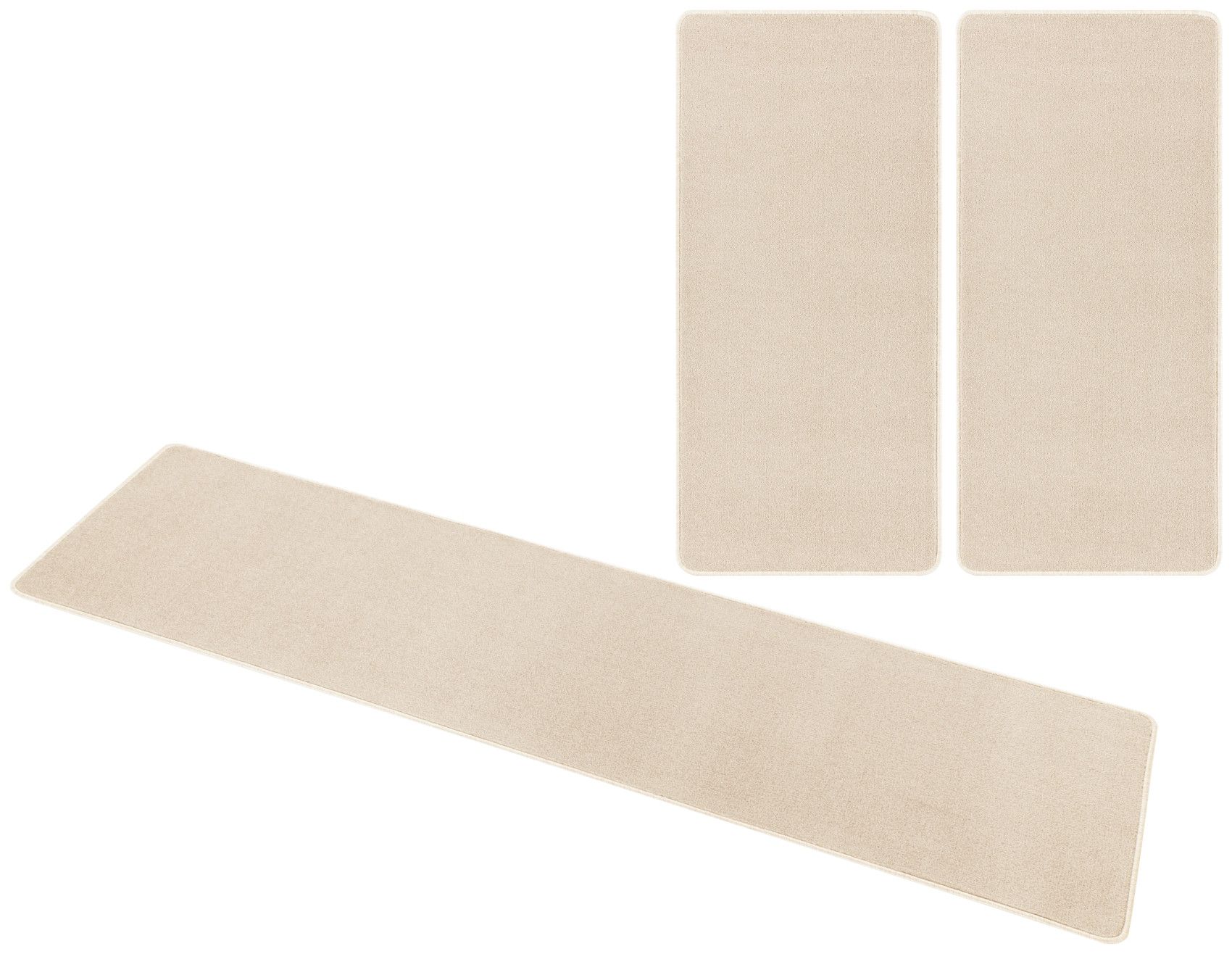 Hanse Home Collection koberce Kobercová sada Nasty 101152 Creme - 3 diely: 70x140 cm (2x), 70x240 cm (1x) cm