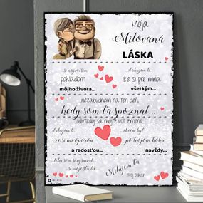 Valentínsky darček - Nezabudnuteľné vyznanie lásky na tabuľke