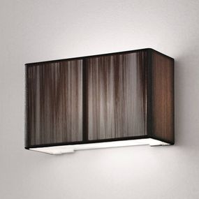 Axo Light Axolight Clavius nástenné svetlo 30 cm tabak, Obývacia izba / jedáleň, kov, textil, E14, 42W, L: 30 cm, K: 18cm
