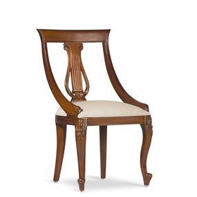 Estila Rustikálna luxusná stolička M-VINTAGE z masívu hnedej farby s béžovým poťahom 90cm