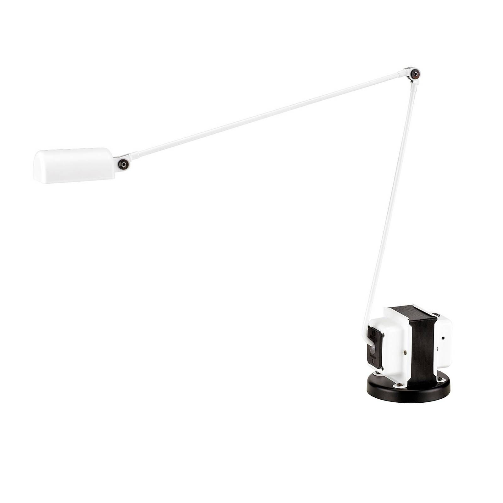Lumina Daphine stolná LED lampa 3 000 K, biela, Pracovňa / Kancelária, oceľ, 9W, K: 85cm