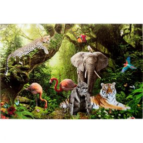 KARE Design Skleněný obraz Animal Paradise 150x100cm