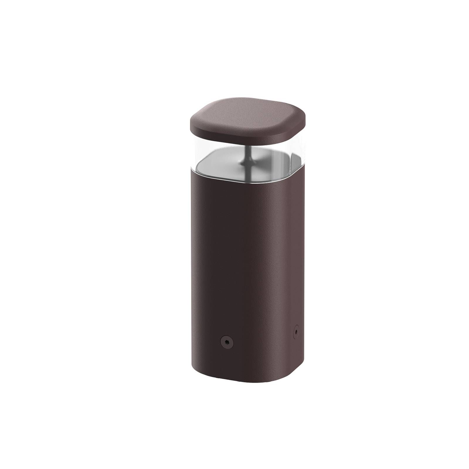 FLOS Pointbreak Bollard 2, 2 700K tmavohnedá 30 cm, hliník, polykarbonát, 12.5W, P: 12.1 cm, L: 12 cm, K: 30cm