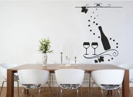 DomTextilu Nálepka na stenu do kuchyne pre milovníkov vína 50 x 100 cm