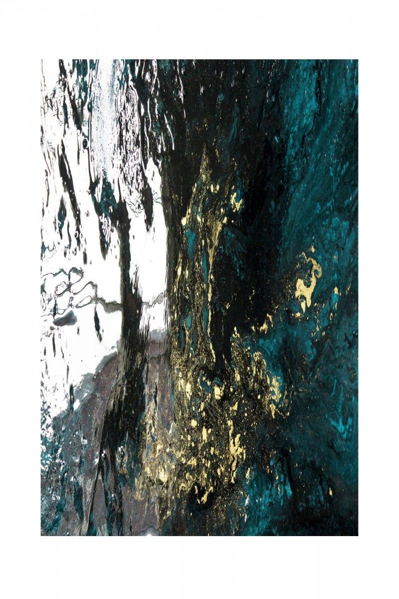Koberec Dark Marble 80x200 cm modrý