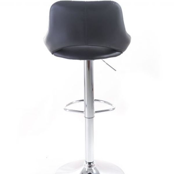 Barová stolička G21 Aletra black koženková, prešívaná,čierna