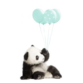 Nástenná samolepka Dekornik Minty Panda, 55 × 92 cm