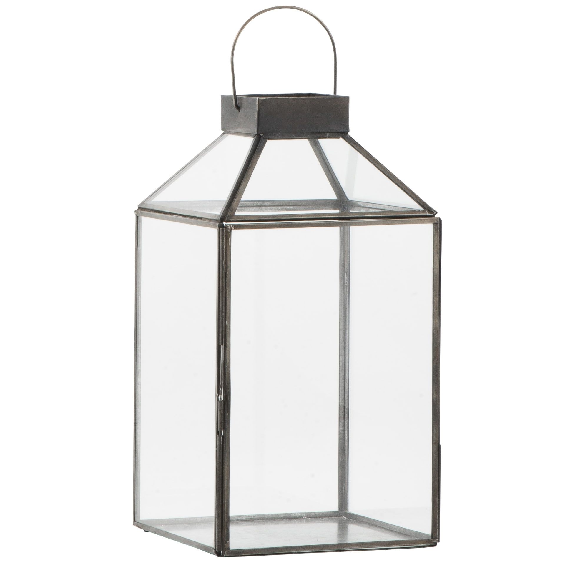 IB LAURSEN Sklenený lampáš Norr Black 30,5 cm