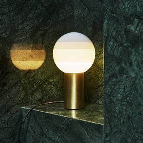 Marset MARSET Dipping Light stolová lampa biela/mosadz, Obývacia izba / jedáleň, sklo, kov, 2.2W, K: 22.2cm