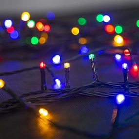 Reťaz MagicHome Vianoce Errai, 320 LED multicolor, 8 funkcií, 230 V, 50Hz, IP44, exteriér, napájací kábel 3 m, osvetlenie, L-11 m
