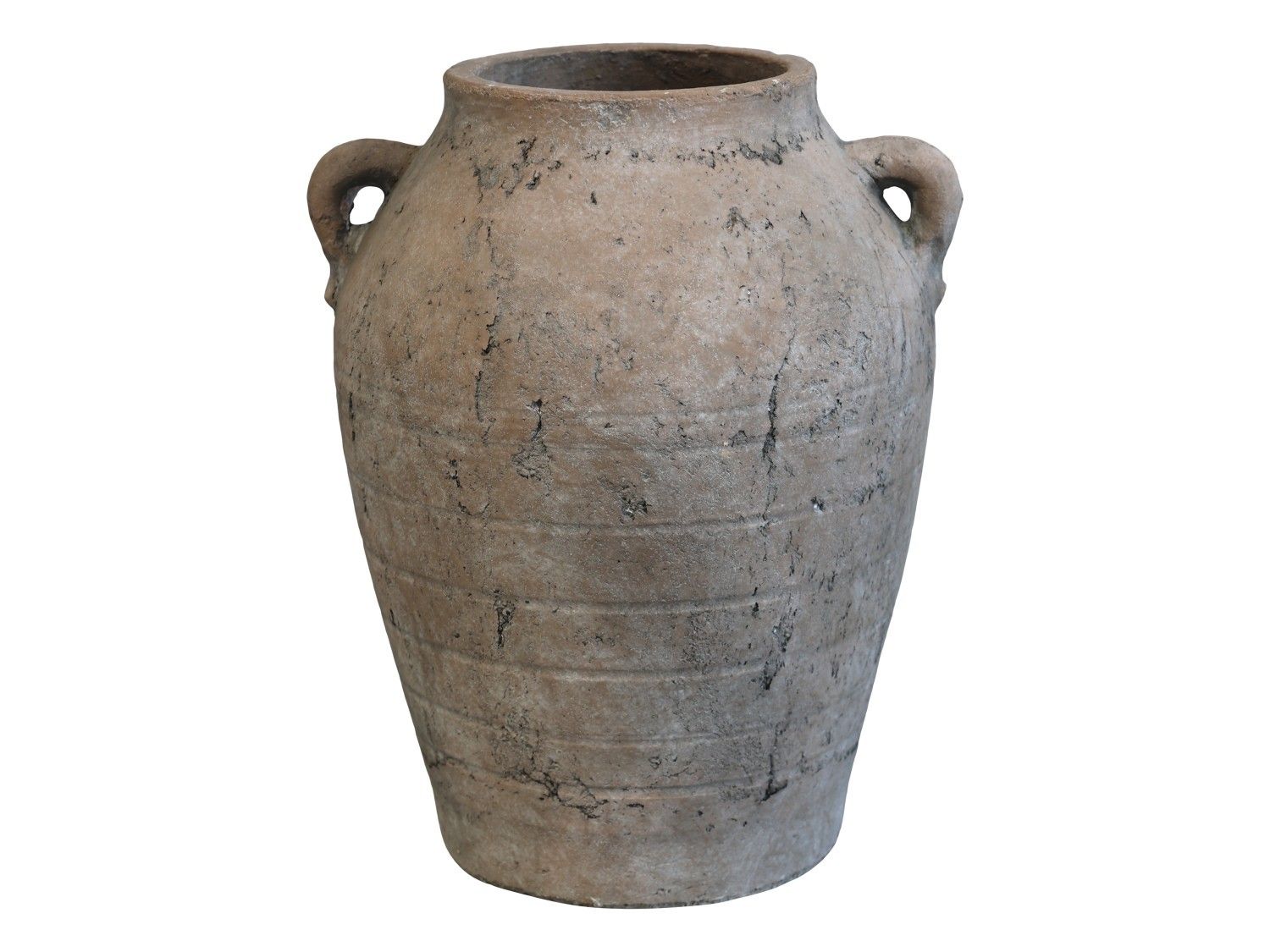 Hnedá antik terakotová váza s ušami Potion - 26*25*32cm